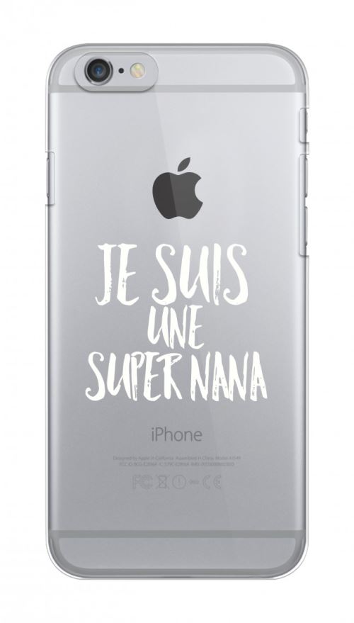 Coque iPhone 6/6S Wording Je suis une super nana