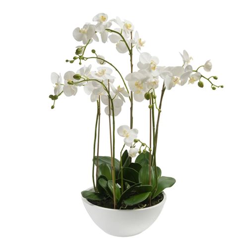 Emerald Phalaenopsis artificiel Blanc 80 cm 20.335C