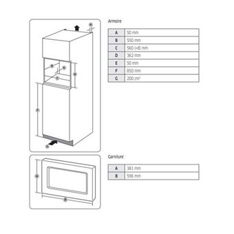 micro-ondes solo encastrable 20l 850w inox - ms20a7013at