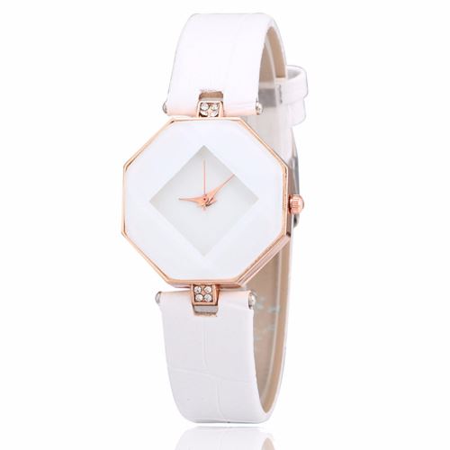 Montre femme coréenne de haute qualité tempérament quartz losange - blanc