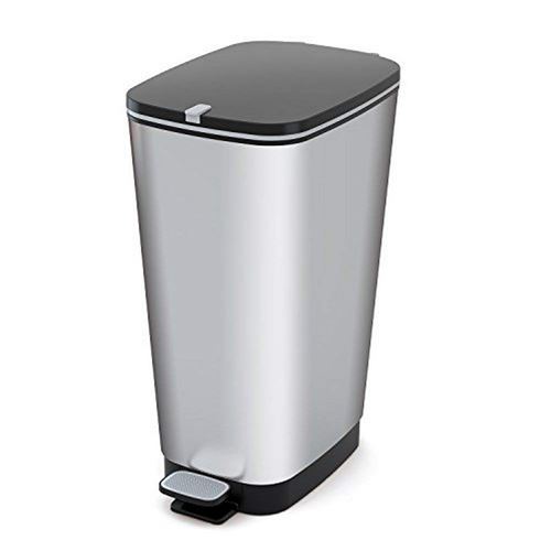 Kis Chic Poubelle Plastique Argent 45 L 29 x 44,5 x 60,5 cm