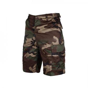 BERMUDA US MULTIPOCHES CAMOUFLAGE WOODLAND TAILLE XL 