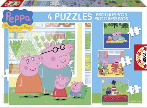 PEPPA PIG PUZZLES PROGRESSIFS 6-9-12-16
