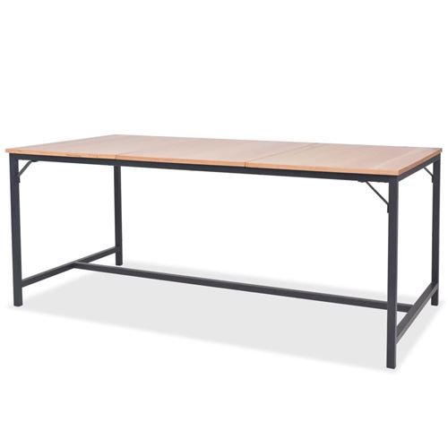 vidaXL Table de salle à manger Bois de frêne 180 x 90 x 76 cm