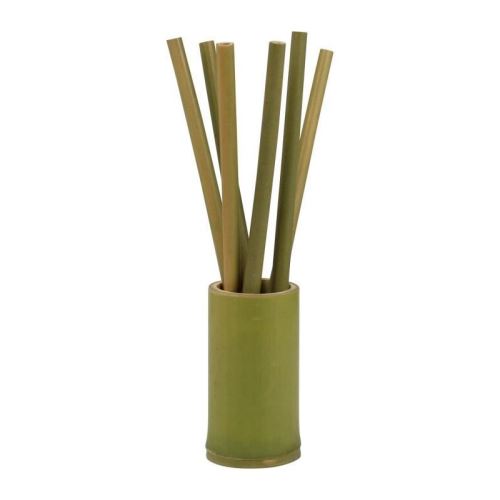 ARDTIME - CP6PAILB - 6 pailles + support - bambou - mini goupillon - boite couleur