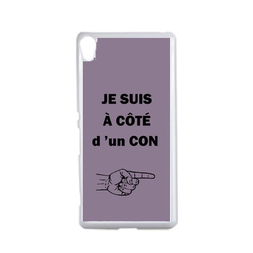 Coque Con Sur Fond Violine Compatible Sony Xperia X Transparent