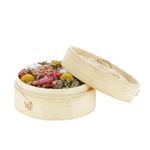 Panier en bambou et fleurs séchées