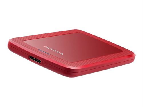 ADATA HV300 - Disque dur - 1 To - externe (portable) - USB 3.1 - AES 256 bits - rouge