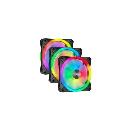 CORSAIR Ventilateur iCUE QL120 RGB - Diametre 120mm - Fan Kit RGB + Lighting Node CORE (CO-9050098-WW)