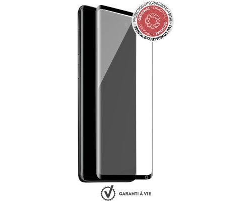Protège-écran en verre organique Force Glass contour noir pour Samsung Galaxy S10 5G G977 avec kit de pose exclusif