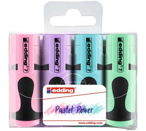 Non Communiqué Set De Mini Surligneurs Edding - Pastel - 4 Pcs