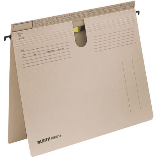 Leitz Leitz Serie 18 Hängehefter, Manilakarton 250 G/Qm, Grau Noir