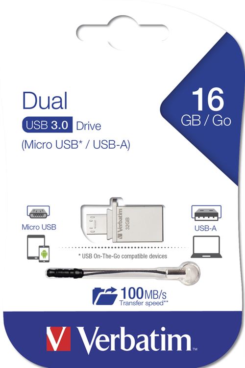 Verbatim Store 'n' Go OTG Micro Drive - clé USB - 16 Go
