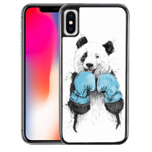 Coque pour iPhone XS panda boxe
