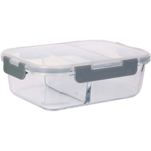 Cook Concept - Set de 2 boites de conservation en verre à 2 compartiments