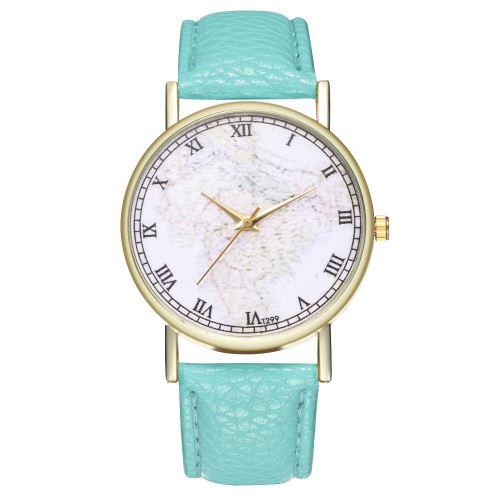 bracelet en cuir montre pour femme montre à quartz tendance T299-AMenthe verte