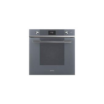 Smeg Linea SOP6101S2S - Four - avec fonction vapeur - intégrable - niche - largeur : 55.4 cm - profondeur : 56 cm - hauteur : 58.3 cm - avec système auto-nettoyant - classe A+ - argent avec poignée chromée