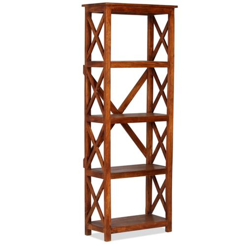 vidaXL Boekenkast 60x30x160 cm acaciahout met sheesham afwerking