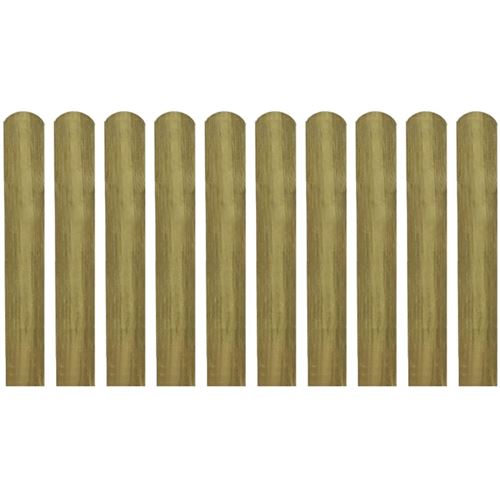 vidaXL 20 pcs Lattes imprégnées de clôture Bois 60 cm