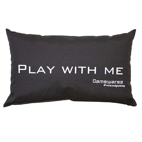 Gamewarez Coussin play With Me Pour Salon Et Chambre À Choucher (noir 30x50cm) Coussin De Voyage