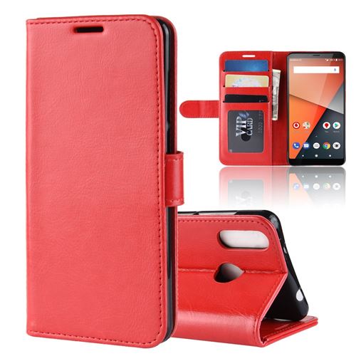 Etui en PU couleur rouge pour votre Vodafone Smart X9