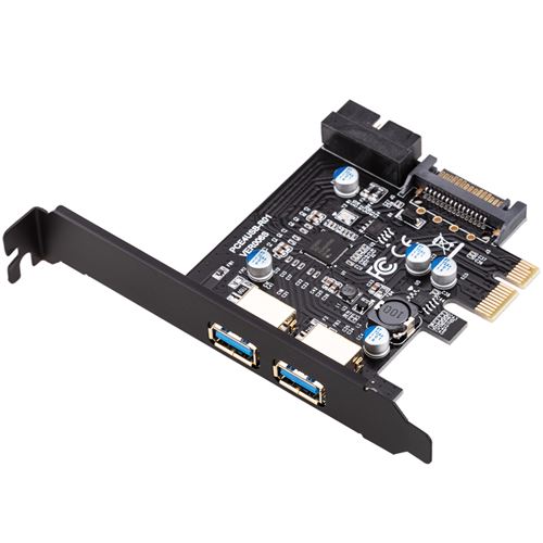 PCIe to SuperSpeed USB 3.0 carte avec 2 ports externes et 1 interne à 19  broches - Cablematic