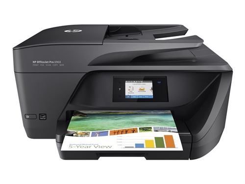 HP Officejet Pro 6960 All-In-One - Imprimante Multifonctions - Couleur - Jet D'Encre - Legal (216 X 356 Mm) (Original) - A4/Legal (Support) - Jusqu'À 13 Ppm (Copie) - Jusqu'À 18 Ppm (Impression) - 225 Feuilles - 33.6 Kbits/S - Usb 2.0, Lan, Wi-Fi(N) - C