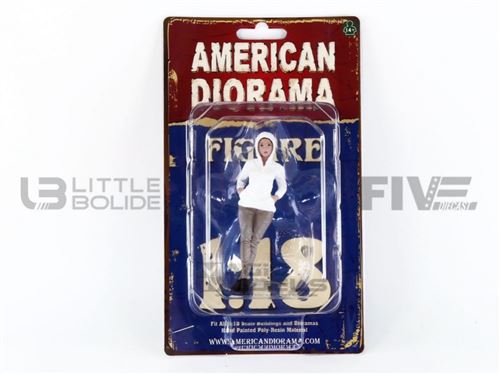 Voiture Miniature de Collection AMERICAN DIORAMA 1-18 - FIGURINES Car Meet II Figure I - Brown / Beige - 76289