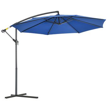 Parasol Inclinable Rond 1,80m - Protection UV 35+, Polyester, Pour Jardin, Terrasse Ou Plage
