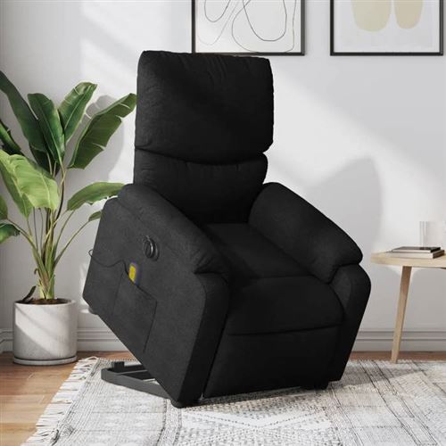 Non Communiqué Noir Vidaxl Fauteuil De Relaxation, Massage, Inclinable Électrique Réglable Tissu