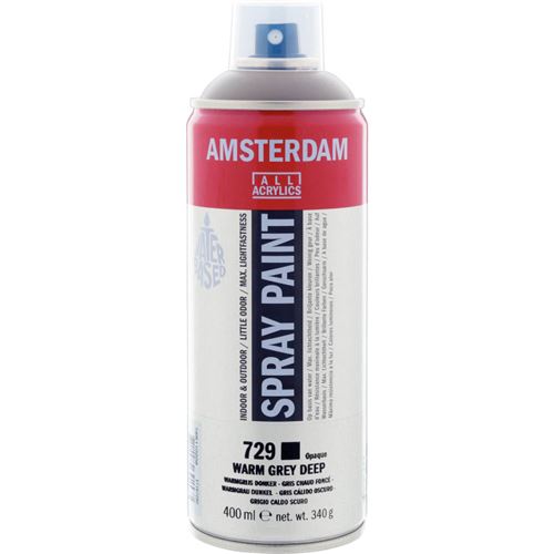  Bombe de peinture Amsterdam 400 ml gris chaud fonc&eacute; gris