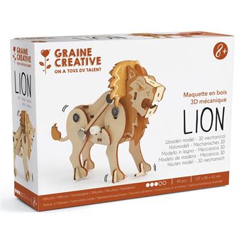 Maquette 3D mécanique Lion 14 cm