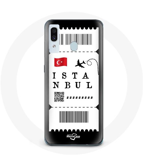 Coque pour Samsung Galaxy A30 Billet d'avion Istanbul Turquie Maniacase