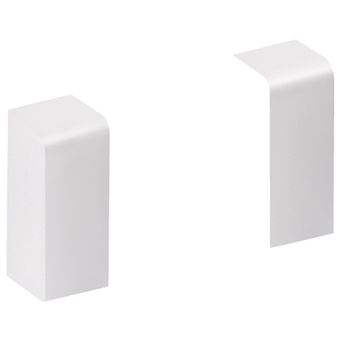 Lot de 2 embouts blanc pour plinthe, H. 10 x P.3.7 cm - 1