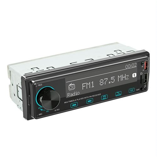 Autoradio Écran Tactile 2.5D Bluetooth FM MP3 Subwoofer Lumières Colorées YONIS