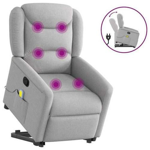 Vidaxl Gris Fauteuil Massage Électrique - Nuage - Image 3