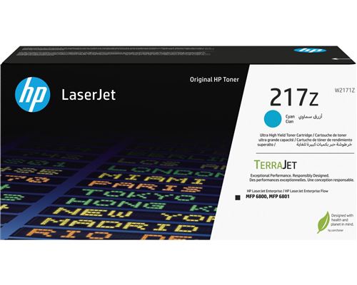 Cartouche de toner LaserJet cyan authentique HP 217Z