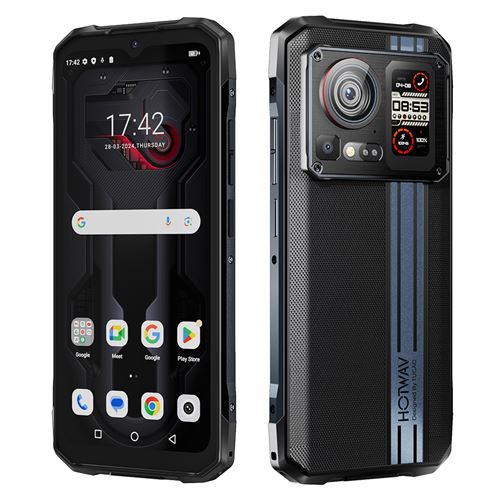 HOTWAV Cyber 15 Téléphone Portable 6.6 Android 13, 6280mAh, 12Go+256Go, 200MP+32MP,Empreinte digitale,Face ID,Dual SIM 4G - Noir