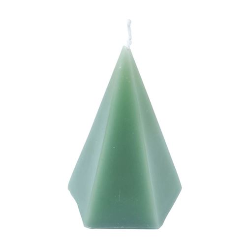 Generique Vert Bougie Déco Pyramide "Arty" 12Cm Céladon - Image 2