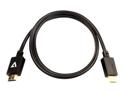 V7 - Câble HDMI - HDMI mâle pour HDMI mâle - 1 m - blindé - noir - support pour 8K UHD (7680 x 4320)