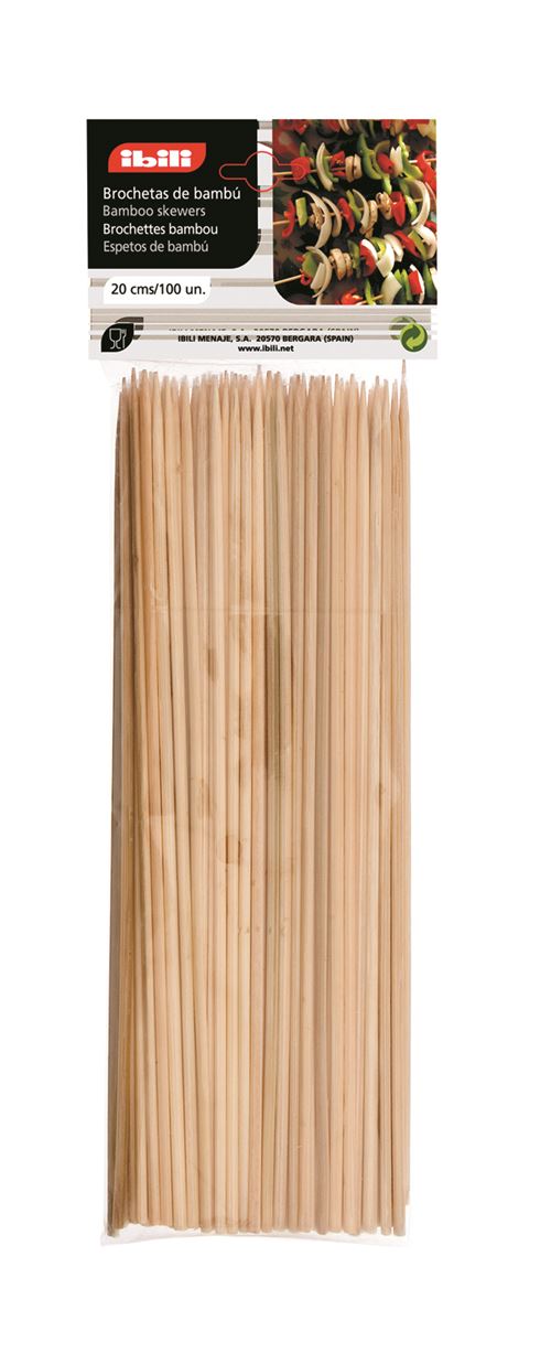 Non Communiqué Ibili 753620 Lot De 100 Brochettes Bambou 20 Cm