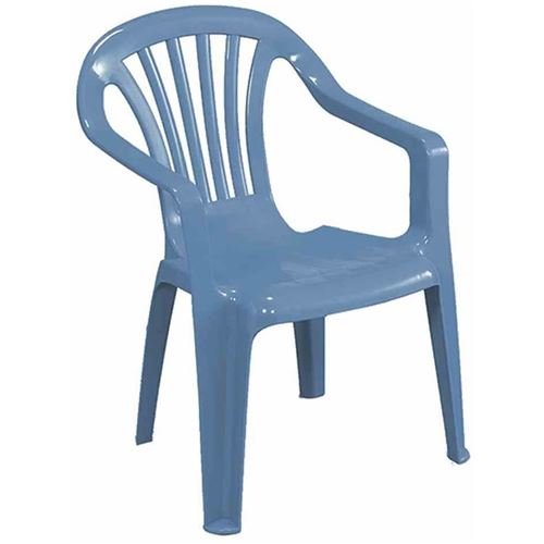 PROGARDEN 436017 - Chaise de jardin empilable pour enfants bleu clair