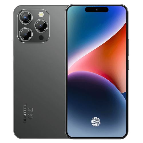 Téléphone Portable Oukitel P1 6.7 16(4+12)Go 256Go 8.2mm Ultra-mince 5150mAh dual sim 4G android 14-Noir