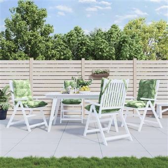 vidaXL Lot de 4 Coussins de Chaise à Dossier Bas, Galette de Siège Imperméable, Coussin d'Extérieur Anti-Glissement Jardin Terrasse, Turquoise