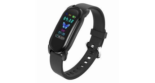 Bande intelligente de bracelet de moniteur de température corporelle d'affichage à led de montre pour l'enfant adulte noir