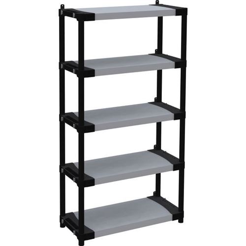Tood Noir Étagère 5 Tablettes Colonne - Image 2