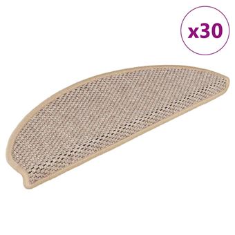 Tapis d escalier autocollants 30 pcs 65x21x4 cm beige clair - 1