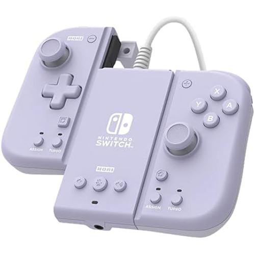HORI Manette Set Adaptateur Mode Tele + Split Pad Compact (Lavende) pour Nintendo Switch