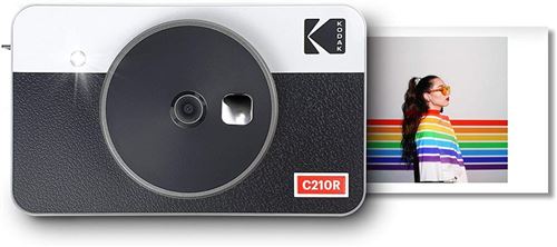 KODAK Mini Shot Combo 2 Retro C210R - Appareil Photo Instantane (Format 5,3 x 8,6 cm - 2,1 x 3,4 '', Écran LCD 1,7'', Bluetooth) 8 photos incluses