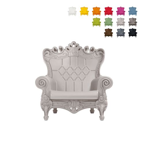 Fauteuil Enfants Design Moderne Plastique Little Queen Of Love Slide Couleur: Gris clair